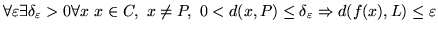 ${\bf x}^n \to P, 
^n\in C, {\bf x}^n\not= P$
