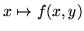 $\frac{\partial f}{\partial x} (\xi_{x,y,h} ,y)$